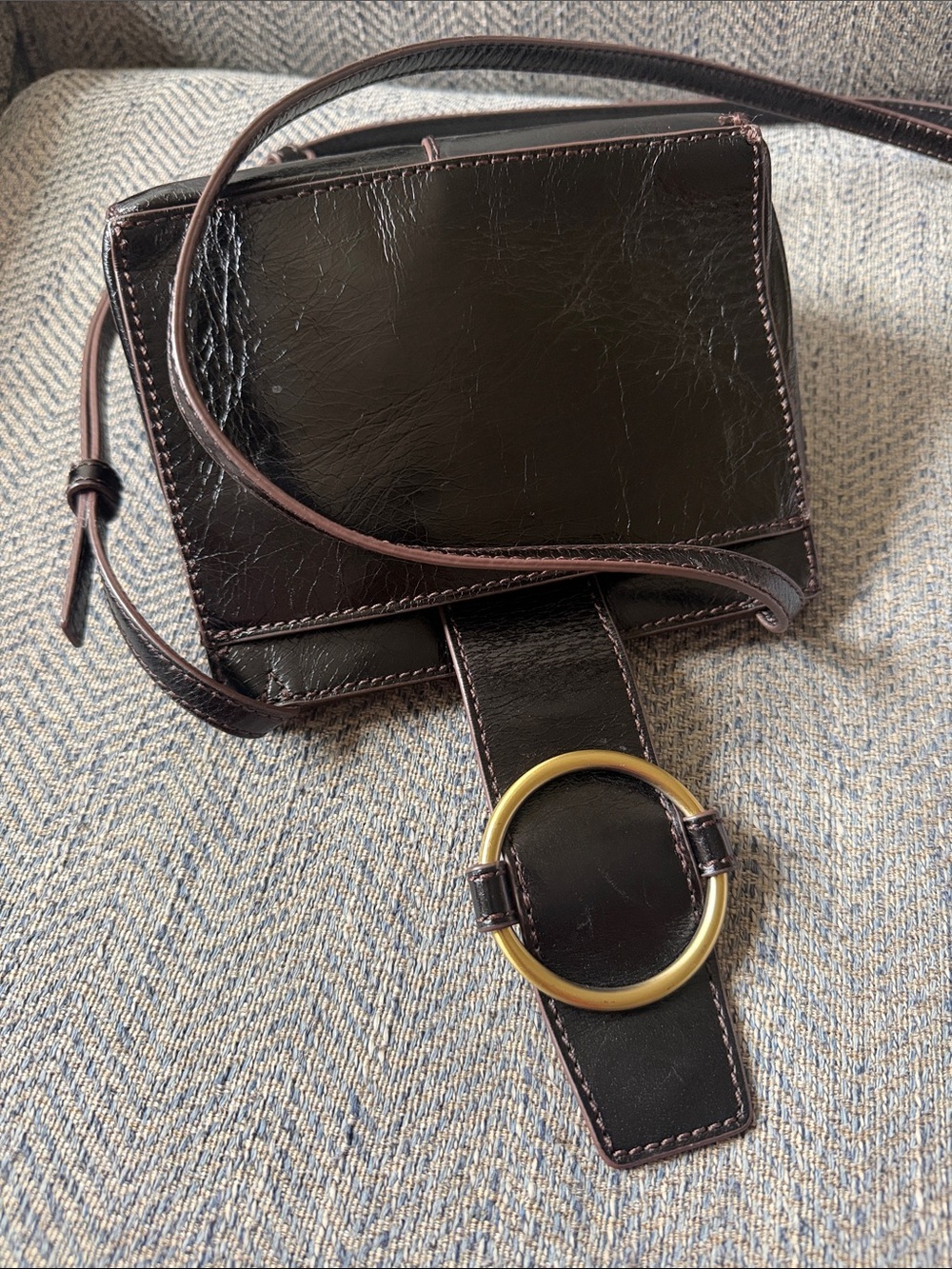 Hobo Elan Black Leather Crossbody Bag - Picture 16 of 16